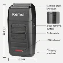Kemei Kemei KM-1102 Best-Selling Men's Electric Shaver, A Men's Dry And Wet Dual-Use Shaver, USB Rechargeable Shaver, Beard Razor, Facial Care, Bald Head Hair Clipper, Suitable For Daily Use