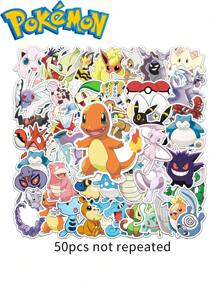 pokemon 50pcs Pokemon, Pikachu Stickers, Notebook Luggage, Notebook, Skateboard Decoration Stickers, Birthday Gift Toys, Pikachu, Handmade Sets, Are Ideal Gifts For Enthusiasts