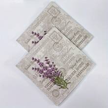 20 件/包复古法国薰衣草彩色餐巾，婚礼花园派对茶装饰纸巾 - 彩色 - 查看 6