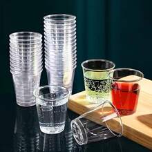 100-Pack 1oz Plastic Shot Glasses – Clear Disposable Mini Cups For Jello Shots, Tasting Samples, Sauces & Pudding - 500 - View 4