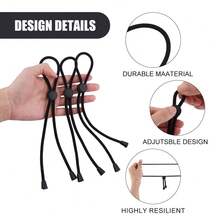 Adjustable Headband Hair Rope African Bubble Ponytail Natural Curly Hair Leather Headband Women's Headband Dreadlock Hair Rope Turban Headband Sweatband, Hairband - Black - View 5