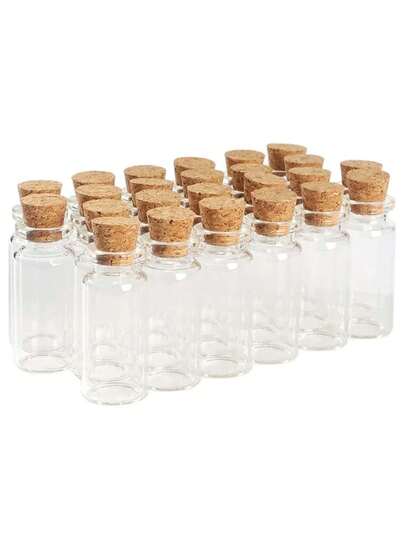 1/10/20 Pieces/Batch Mini Transparent Glass Bottles Wedding Blessing Jars Birthday Party DIY Christmas Decoration Gift Bottles, Decoration/Travel Accessories