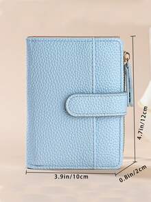 欧美风蜥蜴纹女士钱包简约优雅双折多卡位拉链零钱包女士钱包迷你钱包零钱包小钱包男士钱包真皮可爱钱包 - 藍色 - 查看 7