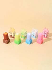 1pc/2pcs/4pcs Random Color Milk Shaped Erasers, Creative Stationery Cute Design Clean Eraser Fun Stationery Small Cute Milk Erasers, Perfect Gift For Students, Graduation, Back To School, Birthdays