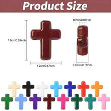 180+Pcs 15 - Color Cross - Shaped Acrylic Beads, Ideal For Jewelry Making, Handicrafts & DIY Projects - Multicolor - View 2