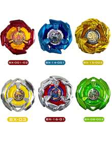 全新 BX 系列豪华礼品套装，包含：6 个 BX 系列战斗陀螺仪、1 个手柄、2 个发射器、随机各种配件以及用于存放和携带的工具箱，适合多人比赛，精致的节日、生日、万圣节、圣诞节礼物，性别中性 - 彩色 - 查看 5