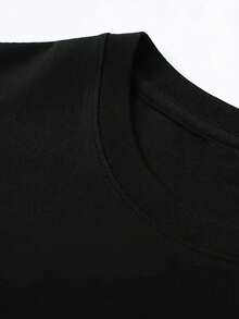 (240g Sleeveless Pure Cotton Washed Vest) 'FLYRICH' 240g Spring/Summer Heavyweight Pure Cotton Washed Vest With Letter And Portrait Print, Suitable For Daily Wear - 黑色 - 查看 3
