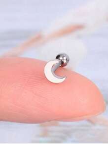 1PC Stainless Steel Tiny Stud Earrings Heart Star Moon Cross Butterfly Snake Mini Earrings Helix Cartilage Tragus Lobe Standard Conch Flat Ear Piercing Jewelry