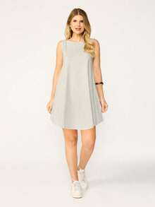Free Tribe Women's Casual Dress With Pocket - Light Grey - View 2