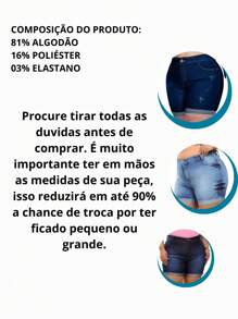 Kit 2 Bermudas Plus Size Feminina Jeans Meia Coxa Com Lycla (Elastano)