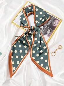 1 件女士马车印花时尚风格真丝围巾头巾、发带、头带，非常适合装扮您的造型 - 彩色 - 查看 8