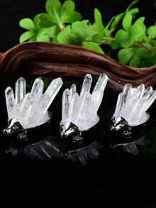 1pc Handmade Natural Crystal White Quartz Hedgehog Decor Ornament, Cute Animal Desktop Decoration, Home Decor Gift - Little White Hedgehog - View 9