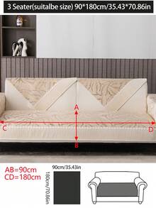 1件加厚绒面保暖沙发垫，现代简约防滑耐用面料沙发套，可机洗，防尘，四季皆宜，保暖且不易褪色 - 彩色 - 查看 16