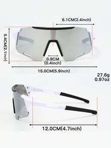 2 件装男士塑料时尚骑行眼镜，适合骑自行车、滑雪、摄影