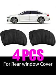 2 piezas Parasol para asiento de coche de bebé, Cortinas para ventana de coche de niño, Parasol de malla negra para ventana lateral del asiento trasero, Diseño transparente y transpirable, No bloquea la visión ni interfiere con el funcionamiento de la ventana, Adecuado para dar sombra y protección contra mosquitos para bebés y niños en automóviles