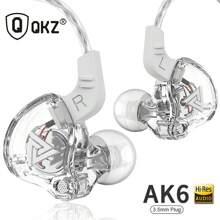QKZ Original QKZ AK6 Pro EDX Pro 1DD Dynamic Earphones HIFI Bass Earbuds In Ear Monitor With Microphone 3.5mm Sport Noise-Proof Stereo Headset ZST X Dual Drive
