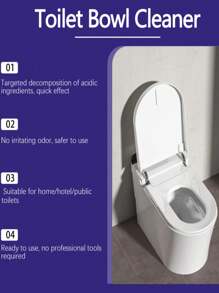 Toilet Bowl Cleaner, Descaling, Deodorizing, Kills 99.9% Of Bacteria, Powerful Deep Cleaning Toilet Cleaner, Toilet Freshener