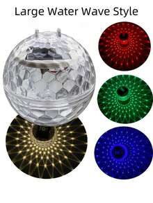 1pc Solar Powered Floating Pool Light, LED Changing Color - White - View 8