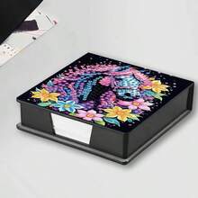 1 件钻石画套件 - 书签/收纳盒，卡通动物图案，5D 特殊形状水晶钻 DIY 钻石马赛克备忘录盒，包含 150 张便签，用于日常笔记记录和桌面装饰