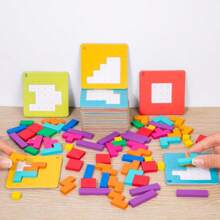 Un set de caja colorida, creada creativamente de madera y papel, con 9 formas * 108 piezas * 20 tarjetas de preguntas para tomar decisiones rápidas. Proporciona educación temprana y resolución de rompecabezas, interacción entre padres e hijos y diversos juegos. Se puede jugar solo o en pares, ejercitando el pensamiento lógico y la coordinación mano-ojo. Es adecuado como regalo para Halloween, Acción de Gracias, Navidad y Año Nuevo.