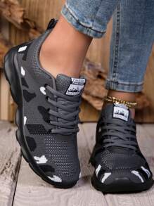 Women's Fashion Versatile Breathable Lightweight Camouflage Athletic Casual Sneakers, Running Shoes, Walking Shoes