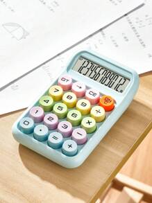 1pc Dopamine Color Series Calculator, Large Buttons, Desktop Calculator, 12-Digit Display Screen, Desktop Calculator, ABS Shockproof Material. Cute Calculator, Suitable For Teachers, Students, Office,School Supplies,Back To School