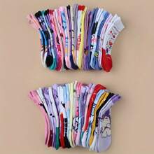 Sanrio 5 Pairs Of Random Sanrio Hello Kitty Culomi Socks Casual And Versatile For Everyday Wear Youth Socks Low Vamp Summer Short Tube Socks No Show Socks