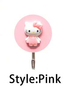 Sanrio 1Pc Hello Kittys Cartoon Hook Kawaii Dormitory Bathroom Hanger Towel Multifunctional Wall Decoration(Some Parts May Be Random)