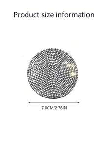 2 piezas Posavasos antideslizantes elegantes y brillantes para coche - Blanco - Ver 2