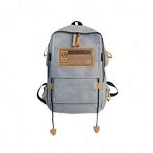 Large Capacity Men's Korean Style High School Student Backpack Backpack Casual Travel Backpack Women - Grey - View 4