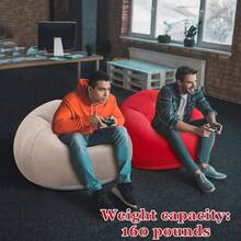 Bean Bag Chairs Blow Up Chairs Camping Chairs Inflatable Lazy Sofa Folding Portable Inflatable Chair For Living Room Bedroom Reading Room(Dark Blue,2 Pcs) - Coffee,blue,red - View 4