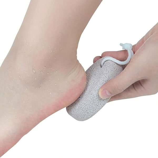 Natural Volcanic Pumice Stone For Feet Exfoliating Foot Scrubber For Dead Skin Removal Pedicure Spa Gentle For Sensitive Skin Fragrance Free Home Pedicure Massage Tool