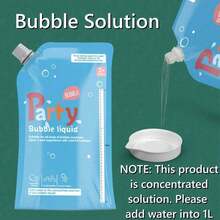 1Set100ml Concentrated Bubble Solution - 10x Concentrated Refill Liquid - Dilutes To Make 1L Bubble Solution, Suitable For Both Boys And Girls. Easily Mixable For Bubble Machines, Bubble Wands, Great Value Party Toy, Ideal For Themed Parties, Events, Ceremonies, Carnivals, Easter, Birthday Parties, Party Favors, Camping Trips, Carnival Kids, Foam, Party Favors Kids - Multicolor - View 2