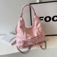 New Arrival Large Capacity Commuter Tote Bag, Versatile Chain Shoulder Crossbody High-End Backpack For Women - Black - View 3