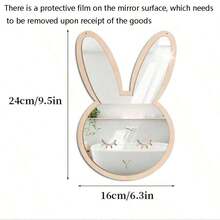 Acrylic Mirror Animal Wall Decoration For Kids Room Bedroom, Comes With Protective Film That Needs To Be Removed Upon Delivery - Wood Color - View 10