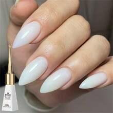 Mtssii Glass Bottle Milky White Nude Pink Color Rubber Base Gel Nail Polish 10ml Long-Lasting Semi-Permanent Varnish Soak Off Self Leveling UV LED Gel Nail Supplies