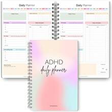 ADHD Daily Planner For Adults - Rainbow, Spiral Bound,40 Pages- Effective Daily Planner And Task Manager To Help You Stay Organized And Focused,School Supplies,Back To School - Planner - View 8