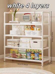 1 pieza Estantería de varios niveles, estante de almacenamiento ahorra espacio para bocadillos, utensilios de cocina, organización del hogar
