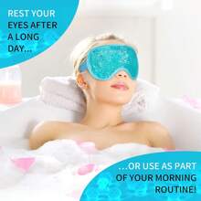 1 pièce Masque de beauté yeux en gel PVC réutilisable, masque de beauté aux yeux frais et chauds, masque rafraîchissant et apaisant pouvant soulager la fatigue partielle des yeux, convient aux étudiants et aux travailleurs de bureau.