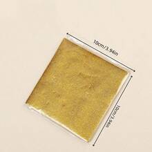 10/100/200/500张闪亮金色巧克力包装纸 - 一次性包装纸，适合DIY巧克力 - 非常适合节日礼物、圣诞节、生日派对 - 烘焙师和巧克力爱好者的理想之选 - 也适合自制零食 + 6张彩色心形自粘封口贴纸，适合剪贴簿和DIY工艺品，一次性，光面（颜色和款式随机），开斋节快乐