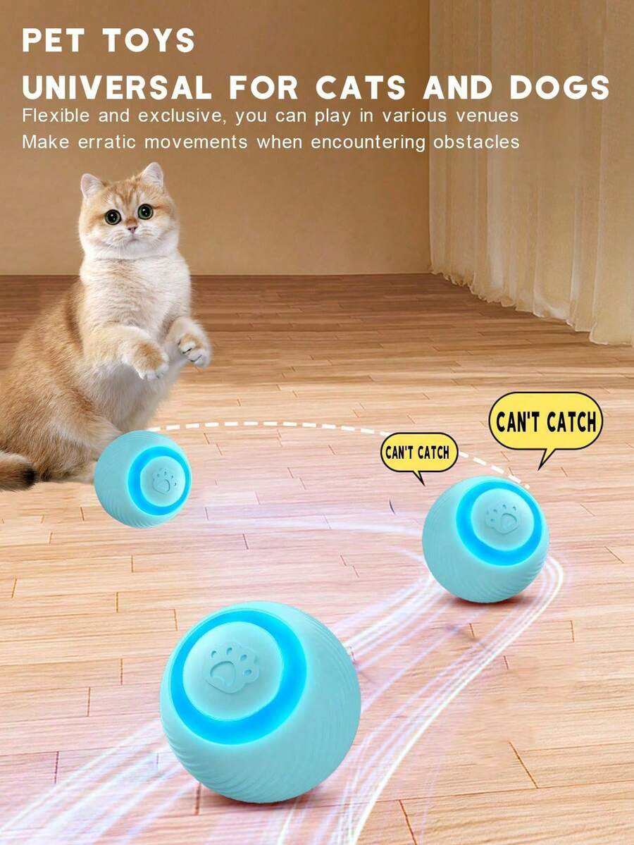 重力感应智能滚球，USB充电智能宠物玩具，互动电动玩具，帮助猫咪缓解压力和无聊