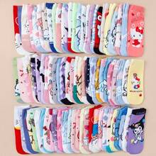 Sanrio 5 Pairs Of Random Sanrio Hello Kitty Culomi Socks Casual And Versatile For Everyday Wear Youth Socks Low Vamp Summer Short Tube Socks No Show Socks