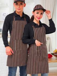 Delantales de cocina de restaurante para uso comercial y doméstico, servicio de alimentación, cafetería, hotel, personal de servicio y chef, diseño unisex