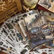 Scrapbook Stickers Book - 20 Sheets Decoractive Papers & 30 Sheets Aesthetic Pre-Cut People Washi Stickers For Journaling Junk Journaling, Decorative Ephemera Arts Craft