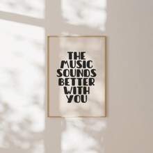 1pc The Music Sounds Better With You Print Music Canvas Painting Print Disco Posters Art Retro Music Prints Wall Arts Optional Frame ,Wall Art With Frame