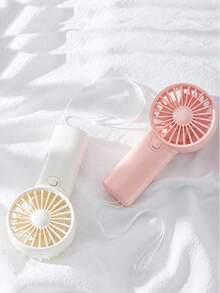 3-teiliges Set Unisex Paar einfarbiger Mini Tischventilator mit Quadrat-Handgriff + Aufbewahrungstasche + Aufkleber, tragbarer stilvoller eleganter Ventilator mit Kordel (ohne Batterie), geeignet für Sommeraktivitäten Outdoor, Strand-Sport, Büro, Schule, Strand, Pool-Partys und den täglichen Gebrauch, ein ideales Geschenk für Familie und Freunde, ein Sommer-Essenzielles - Verschiedenfarbig - Übersicht 9