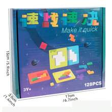 Un set de caja colorida, creada creativamente de madera y papel, con 9 formas * 108 piezas * 20 tarjetas de preguntas para tomar decisiones rápidas. Proporciona educación temprana y resolución de rompecabezas, interacción entre padres e hijos y diversos juegos. Se puede jugar solo o en pares, ejercitando el pensamiento lógico y la coordinación mano-ojo. Es adecuado como regalo para Halloween, Acción de Gracias, Navidad y Año Nuevo.