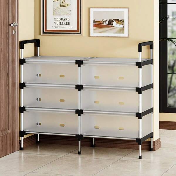 Simple Shoe Rack, Multi-Layer Household Entrance Dust-Proof Shoe Cabinet, Suitable For Rental House, Large Capacity, New Design