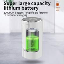 Pompa elettrica d'acqua portatile e pieghevole, con flusso regolabile - ricaricabile USB, batteria al litio 1200mAh, adatta per uso domestico, regalo perfetto per vacanze o San Valentino, dispenser d'acqua domestico | Design della pompa moderno | Pompa ricaricabile USB