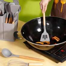 Kit 19 Peças Jogo de Utensílios de Cozinhaa em Silicone Completo Antiaderente e Resistente